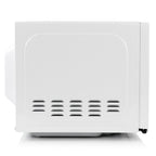 Four à micro-ondes numérique LED blanc de 0,7 pi³ et 700 W avec verrouillage de sécurité enfant.