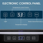 Réfrigérateur à boissons de 1,3 pi³ - Mini réfrigérateur à porte vitrée, capacité de 48 canettes ou 12 bouteilles, contrôle électronique tactile