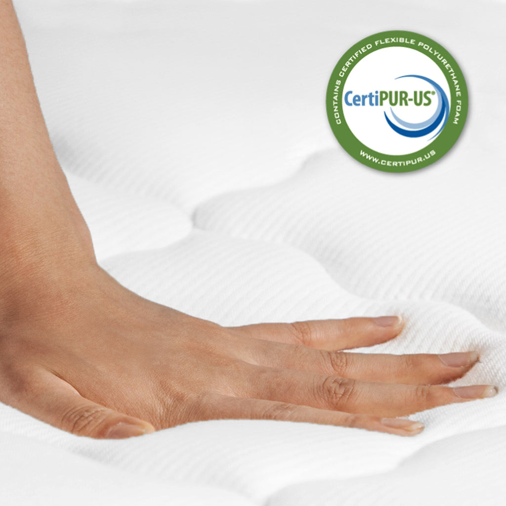 Matelas hybride en mousse à mémoire de forme - Soutien moyen, ressorts renforcés pour soulager les points de pression, certifié CertiPUR-US