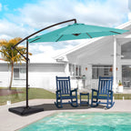 Parasol cantilever en acier de 3 m avec levier de manivelle et base lestée