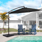 Parasol cantilever en acier de 3 m avec levier de manivelle et base lestée