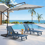 Parasol cantilever en acier de 3 m avec levier de manivelle et base lestée