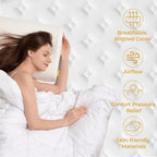 Matelas hybride à ressorts et mousse à mémoire de forme de 10 pouces