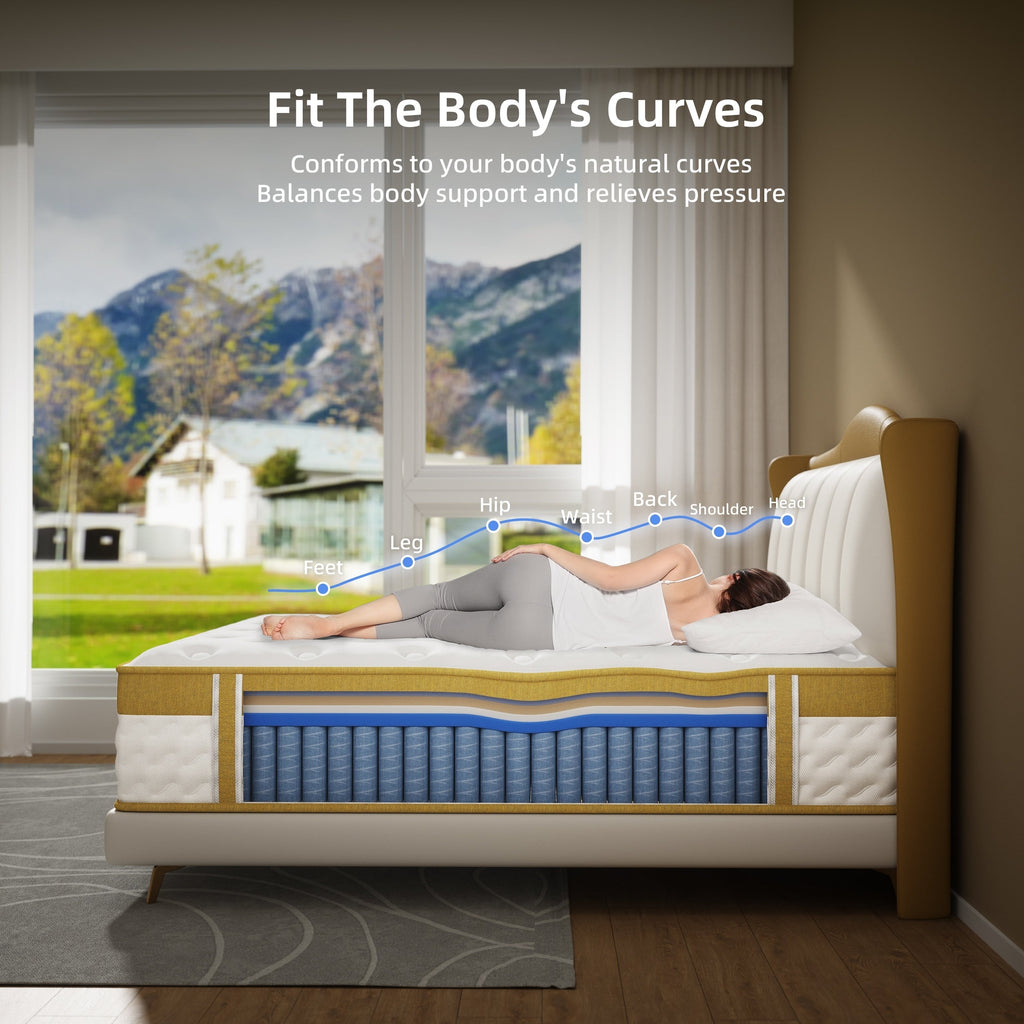 Matelas hybride à ressorts et mousse à mémoire de forme de 25 cm (10 pouces)