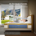 Matelas hybride à ressorts et mousse à mémoire de forme de 25 cm (10 pouces)