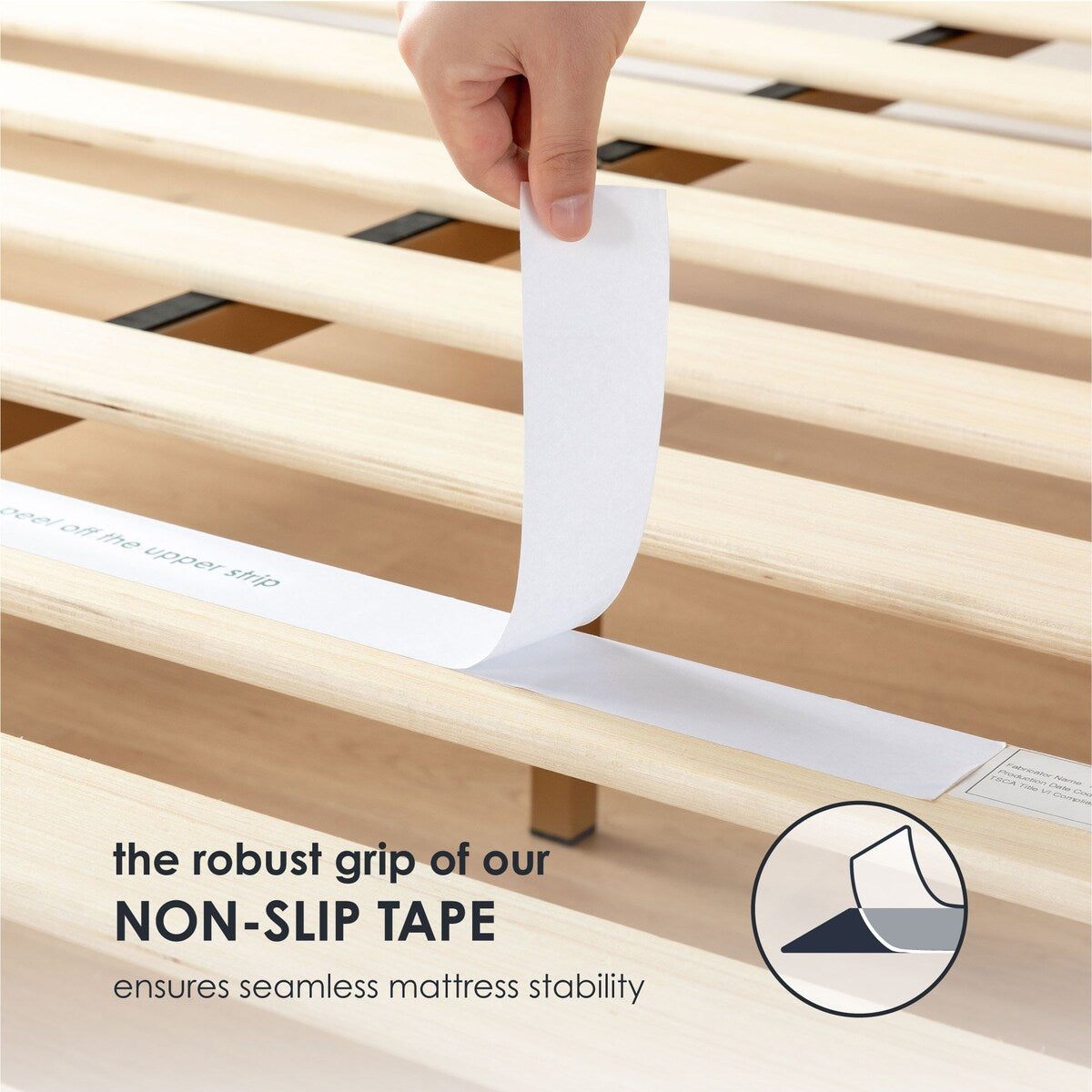 12 Cadre de lit plateforme en bois massif classique