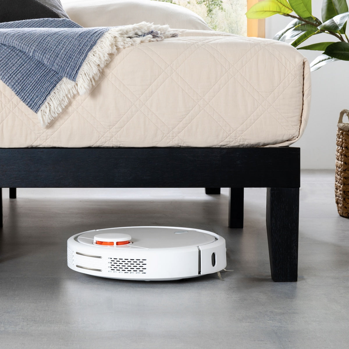 12 Cadre de lit plateforme en bois massif classique