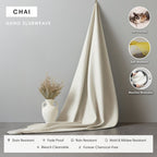 Section U modulable d'extérieur lavable à 7 places avec extrémités ouvertes | Tissu Nano Slubweave couleur Chai