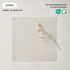 Section U modulable d'extérieur lavable à 7 places avec extrémités ouvertes | Tissu Nano Slubweave couleur Chai