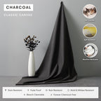 Sectional U-Form Modulaire pour Extérieur, 8 Places, Extrémités Ouvertes, Lavable | Toile Classique Anthracite