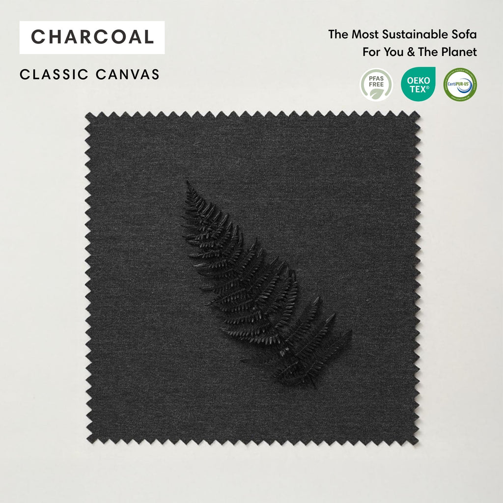 Sectional modulable d'extérieur lavable à 7 places avec extrémités ouvertes en forme de U | Toile classique couleur anthracite