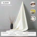 Salon modulable d'extérieur lavable en forme de U à 8 places avec extrémités ouvertes | Toile classique couleur nuage