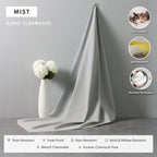 Module d'angle U modulable pour extérieur, 7 places, avec extrémités ouvertes, lavable | Tissu Nano Slubweave couleur brume