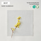 Section U modulaire d'extérieur lavable à 8 places avec extrémités ouvertes | Tissu Nano Slubweave couleur brume