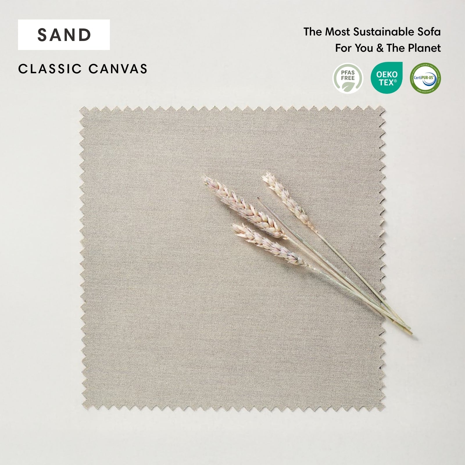 Salon modulable d'extérieur lavable à 8 places, ouvert et en forme de U | Toile classique couleur sable